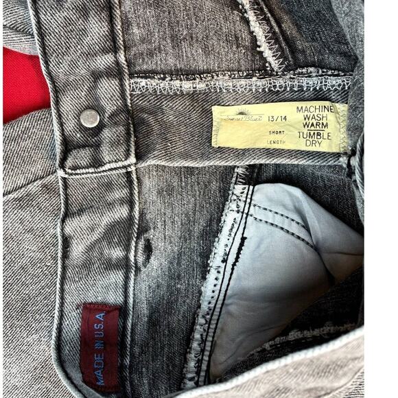 Vintage SUNSET BLUES (28x25) Acid Wash Mom Jeans 80s High Rise Bare Back USA - Picture 6 of 6